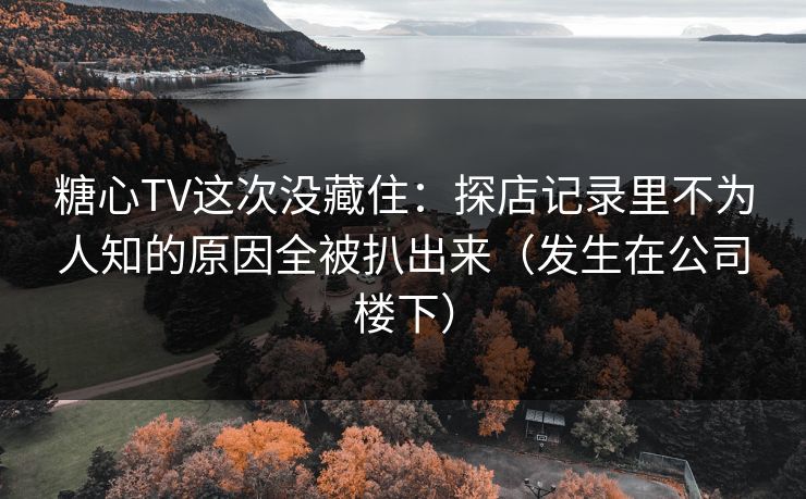 糖心TV这次没藏住：探店记录里不为人知的原因全被扒出来（发生在公司楼下）